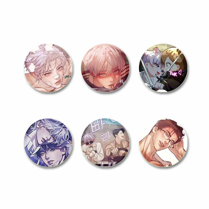 Korean Manhwa Soft Button Pins - Modern Korean Lifestyle review and price